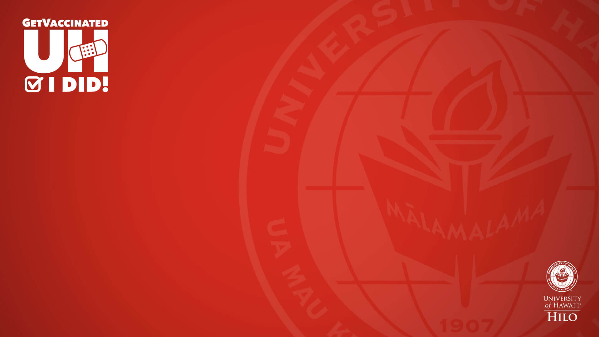 Get vaccinated, I did-Hilo Zoom background with seal and nameplate