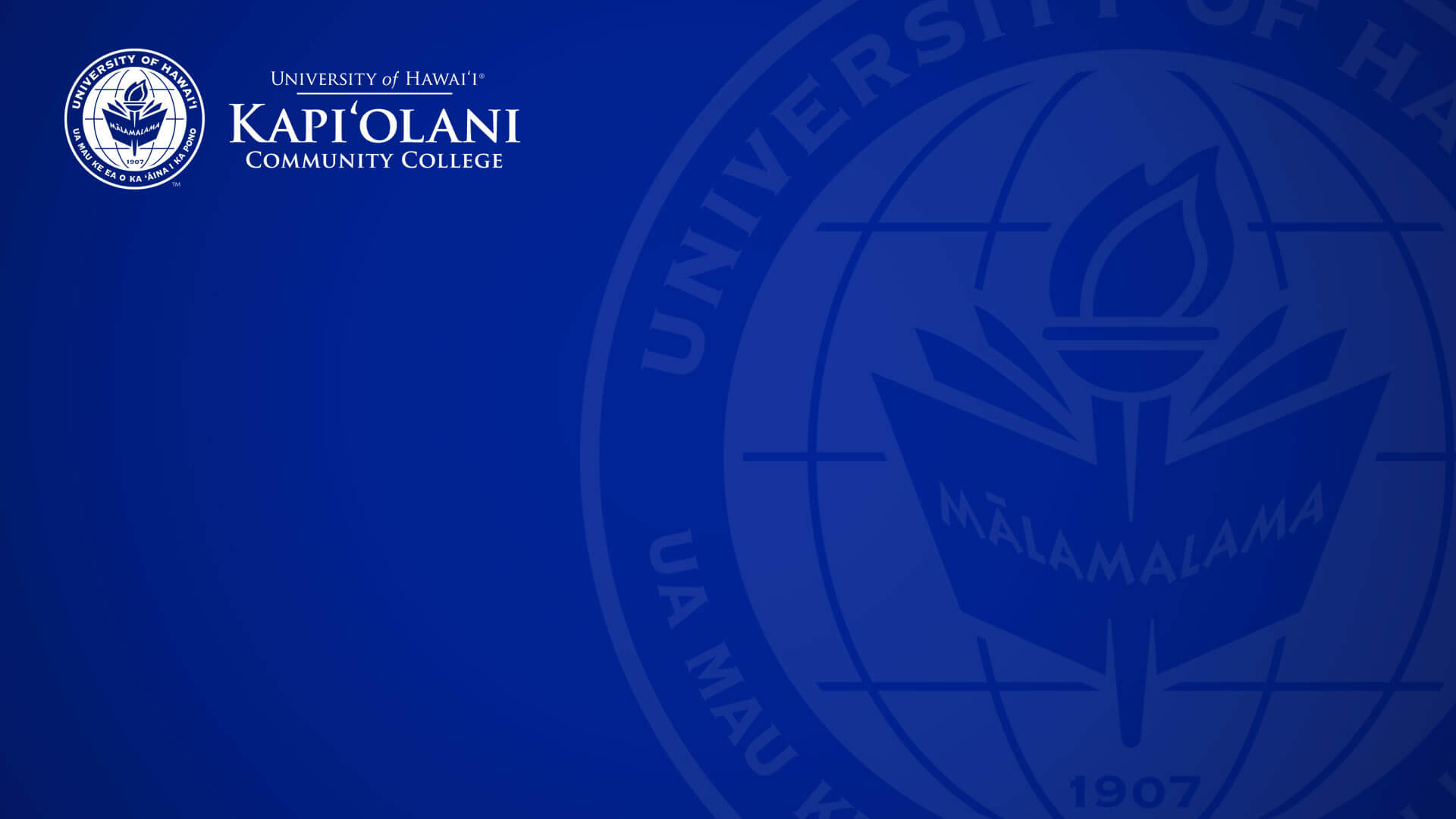 Kapiolani C C seal and nameplate